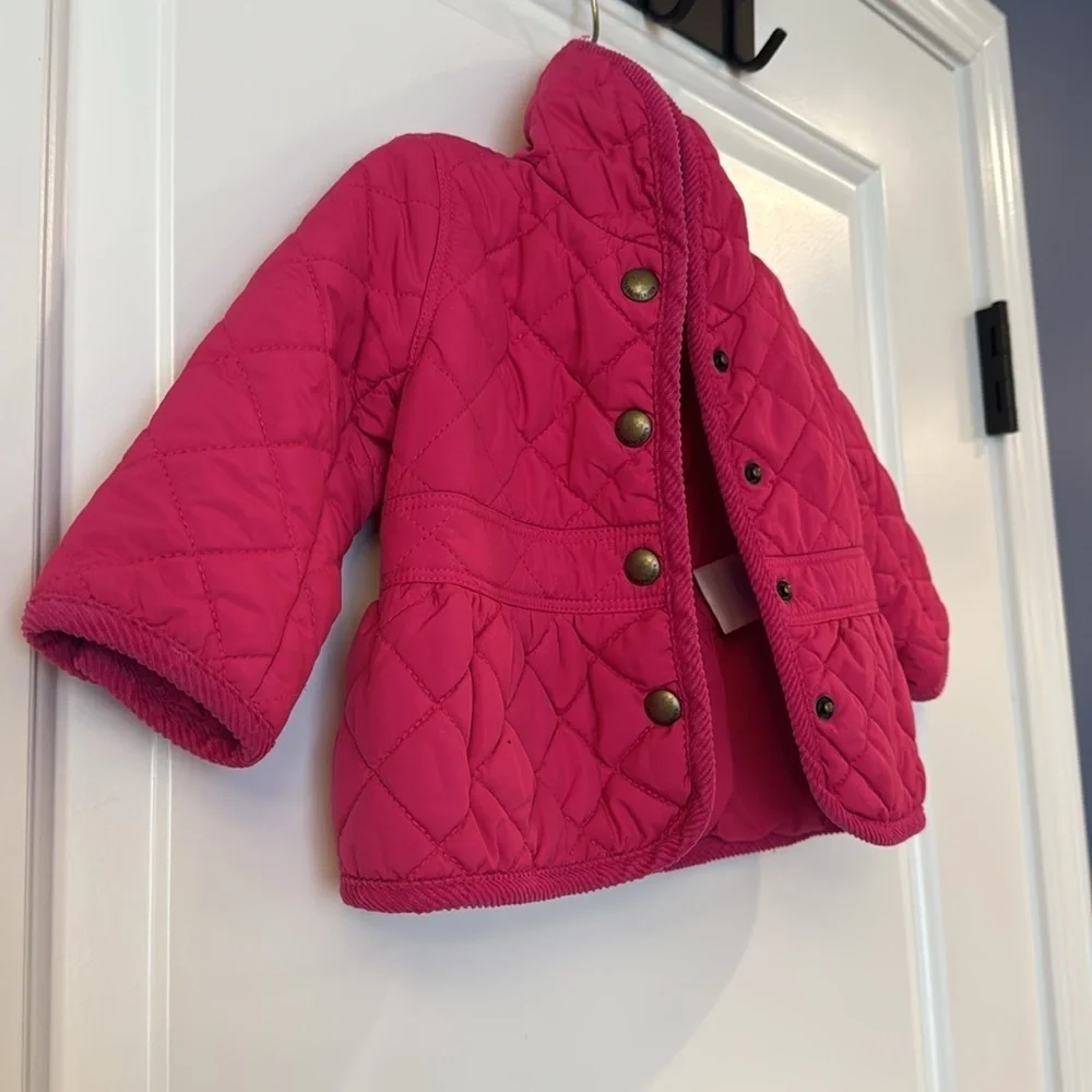 Ralph Lauren 6 months baby girls quilted jacket pink